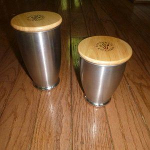 2 Stainless Steel Kitchen Storage Containers